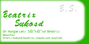 beatrix sukosd business card